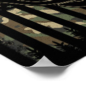 Poster Camo Us Drapeau Elk Buck Camouflage Deer Chasse Ch (Coin)