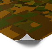 Poster Camo vert et Brown, Motif Abstrait. (Coin)