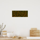 Poster Camo vert et Brown, Motif Abstrait. (Cuisine)