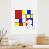 Poster Camomille Inspirée de Mondrian (Cuisine)