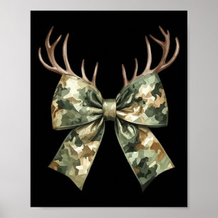 Poster Camouflage Camo Coquette Chasse aux Cerfs Chasse W