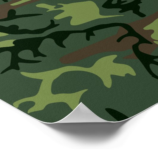 Poster Camouflage Camo Green Brown Pattern (Coin)
