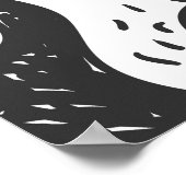 Poster Camouflage de Doodle Abstrait style noir (Coin)