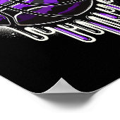 Poster Camouflage Dégoulinant Violet Sketch (Coin)