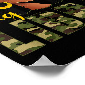 Poster Camouflage d'énergie Big Libra Femme noire Casquet (Coin)