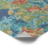 Poster Camouflage et flowers (Coin)