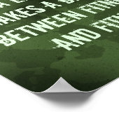 Poster Camouflage militaire : Attitude pour réussir (Coin)