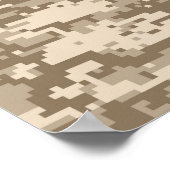 Poster Camouflage numérique beige du désert Motif de camé (Coin)