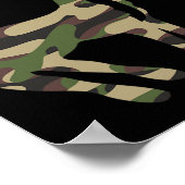 Poster Camouflage Reindeer Red Nez - Noël H (Coin)