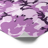 Poster Camouflage rose/violet de bois (Coin)