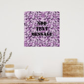 Poster Camouflage rose/violet de bois (Cuisine)