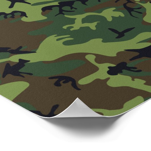 Poster Camouflage vert (Coin)