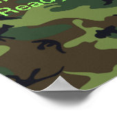 Poster Camouflage Vert Militaire Prêt à Combattre Petit (Coin)
