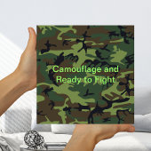 Poster Camouflage vert militaire prêt à combattre petit