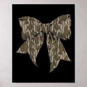 Poster Camouflage Vieux Camo Bow Camo Coquette Chasse aux