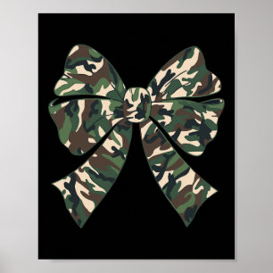 Poster Camouflage Vieux Camo Bow Camo Coquette Chasse aux