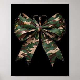 Poster Camouflage Vieux Camo Bow Camo Coquette Chasse aux
