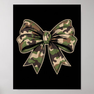 Poster Camouflage Vieux Camo Bow Camo Coquette Chasse aux