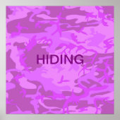 Poster Camouflage Violet Clair Citant une Phrase Cachée (Devant)