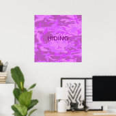 Poster Camouflage Violet Clair Citant une Phrase Cachée (Bureau à domicile)