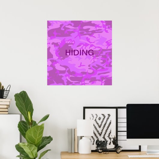 Poster Camouflage Violet Clair Citant une Phrase Cachée (Bureau à domicile)
