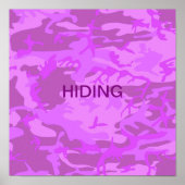 Poster Camouflage Violet Clair Pour Petit Caché (Devant)