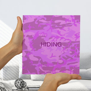 Poster Camouflage Violet Clair Pour Petit Caché