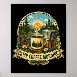 Poster Camp café matin 