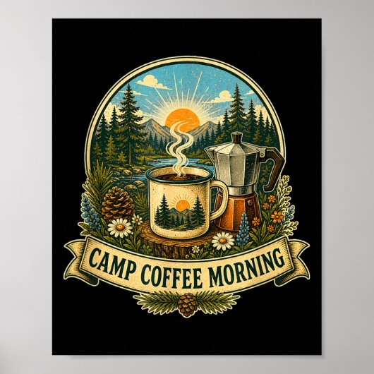 Poster Camp café matin  (Devant)