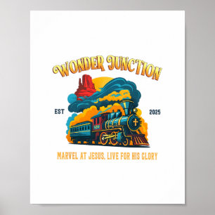 Poster Camp chrétien Vbs 2025 Wonder His Glory Junction 