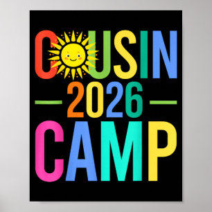 Poster Camp de cousins 2026 vacances familiales estivales