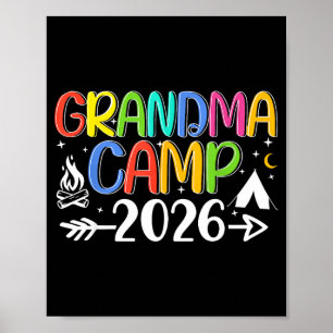 Poster Camp de grand-mère 2026 équipage de camping famill