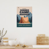 Poster Camp de vacances amusant et éditable, Camp Retour (Cuisine)