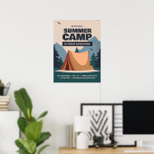 Poster Camp de vacances amusant et éditable, Camp Retour (Bureau à domicile)