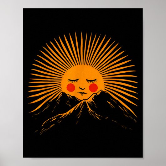 Poster Camp de vacances d'été camping feu de camp soleil (Devant)