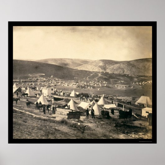 Poster Camp des 5e Gardes des Dragons 1855 (Devant)