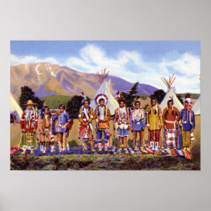 Poster Camp des Indiens Apache de l'Arizona