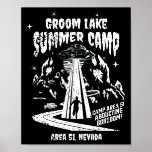 Poster Camp d'été de Groom Lake - Amusante zone 51 Alien