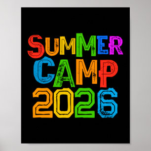 Poster Camp d'été pour enfants 2026 ambiance animateur di
