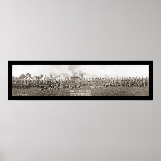 Poster Camp d'infanterie canton Photo OH 1917 (Devant)
