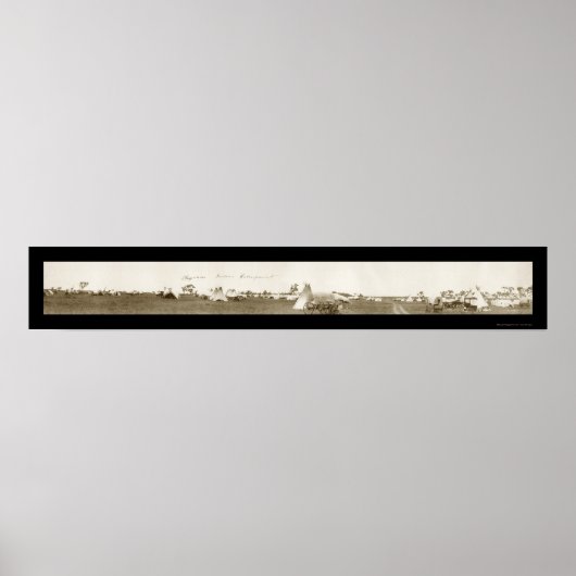 Poster Camp indien de Cheyenne Photo 1909 (Devant)