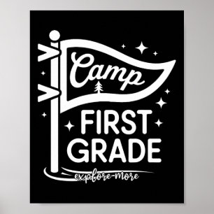 Poster Camp Professeur de première année de camping en 1r