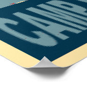 Poster Camp St Lighthouse en bleu et rouge. (Coin)