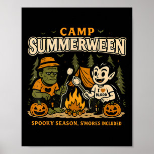 Poster Camp Summerween Saison Éffrayante Drôle été Hallow
