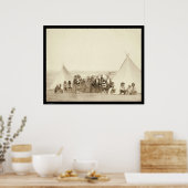 Poster Camp Tipi indien de Big Foot SD 1890 (Cuisine)