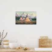 POSTER CAMP TIPI INDIEN PAR SHARON SHARPE (Cuisine)