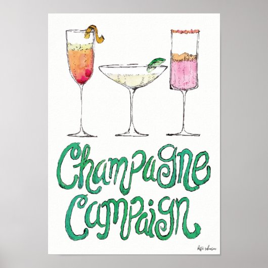 Poster Campagne Champagne Imprimer (Devant)