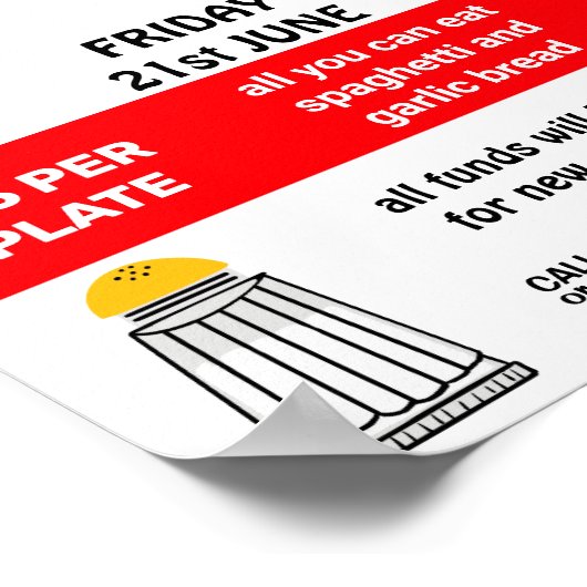 Poster Campagne de collecte de fonds pour le spaghetti (Coin)