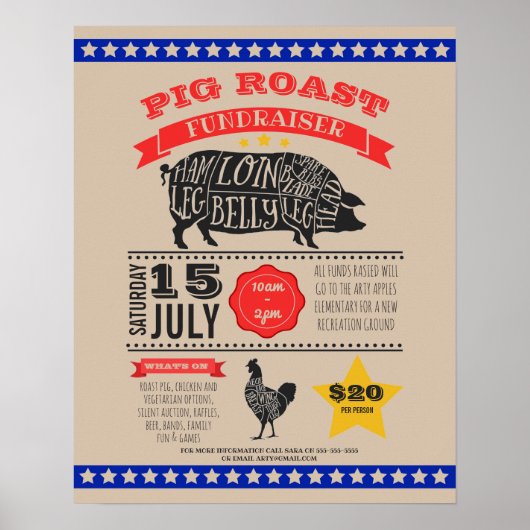 Poster campagne de financement de l'école PTO PTA (Devant)