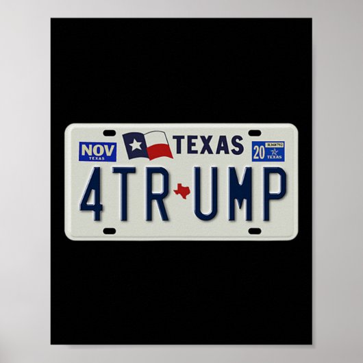 Poster Campagne de plaque d'immatriculation vintage Texan (Devant)